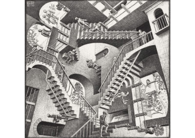 M. C. Escher Relativity #388 1953 Lithograph 10 7/8" X 11 1/2"